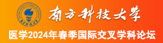 美国骚屄3南方科技大学医学2024年春季国际交叉学科论坛